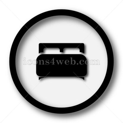 Double bed simple icon. Double bed simple button. - Website icons