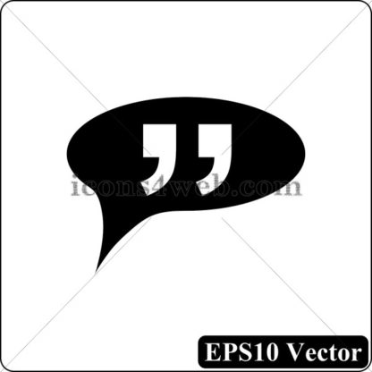 Double quotes black icon. EPS10 vector. - Website icons