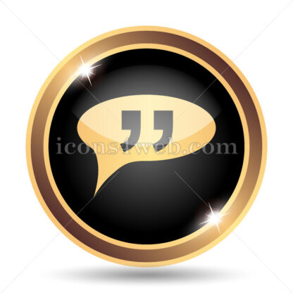 Double quotes gold icon. - Website icons