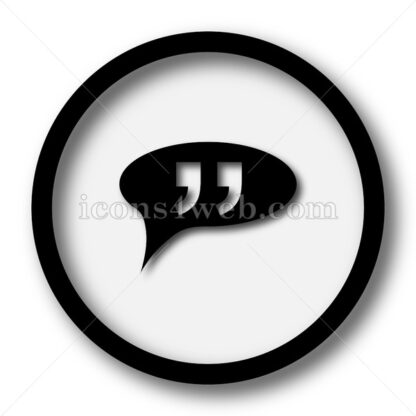 Double quotes simple icon. Double quotes simple button. - Website icons