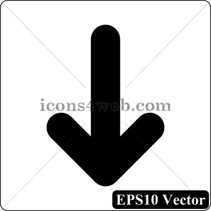 Down arrow black icon. EPS10 vector. - Website icons
