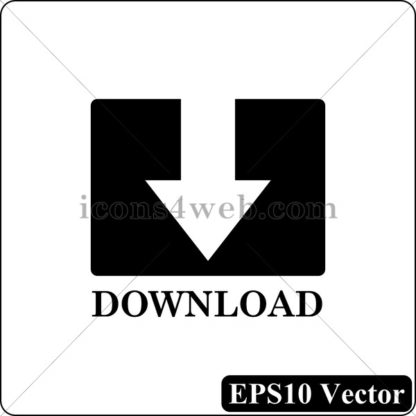 Download black icon. EPS10 vector. - Website icons