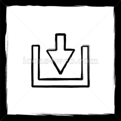 Download sign sketch icon. - Website icons