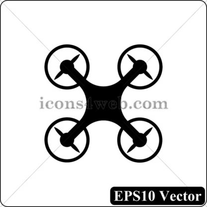 Drone black icon. EPS10 vector. - Website icons