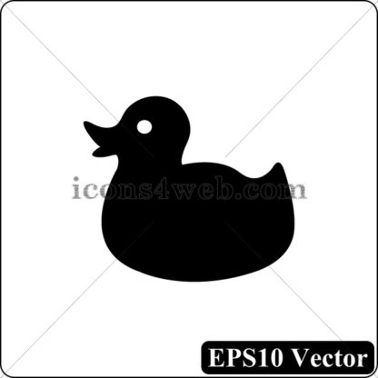 Duck black icon. EPS10 vector. - Website icons