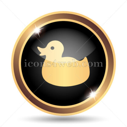 Duck gold icon. - Website icons