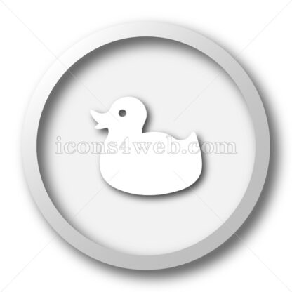 Duck white icon. Duck white button - Website icons