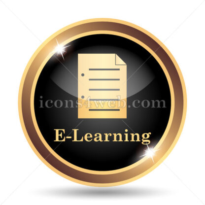 E-learning gold icon. - Website icons