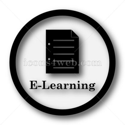 E-learning simple icon. E-learning simple button. - Website icons