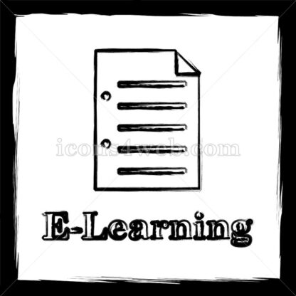E-learning sketch icon. - Website icons
