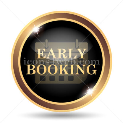 Early booking gold icon. - Website icons
