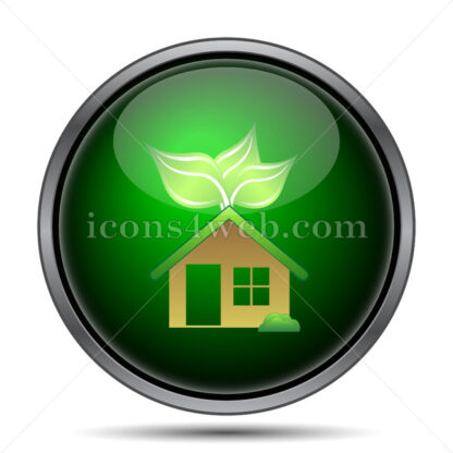 Eco house internet icon. - Website icons