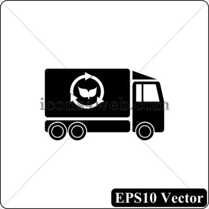 Eco truck black icon. EPS10 vector. - Website icons