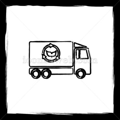 Eco truck sketch icon. - Website icons