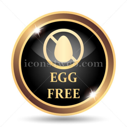 Egg free gold icon. - Website icons