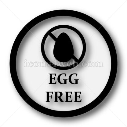 Egg free simple icon. Egg free simple button. - Website icons
