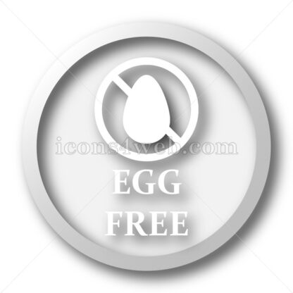 Egg free white icon. Egg free white button - Website icons