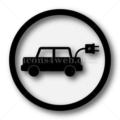 Electric car simple icon. Electric car simple button. - Website icons