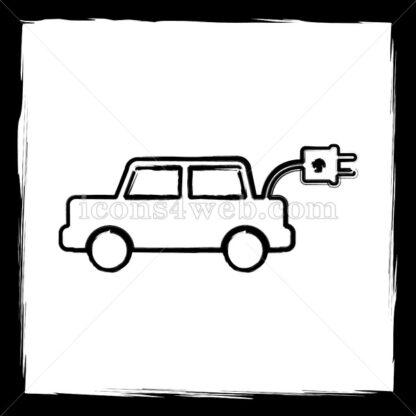 Electric car sketch icon. - Website icons
