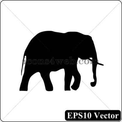 Elephant black icon. EPS10 vector. - Website icons