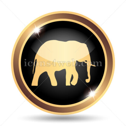 Elephant gold icon. - Website icons