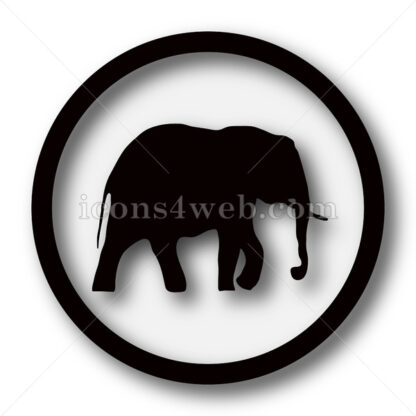 Elephant simple icon. Elephant simple button. - Website icons
