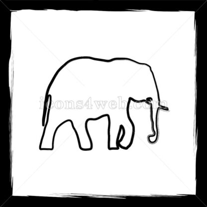 Elephant sketch icon. - Website icons