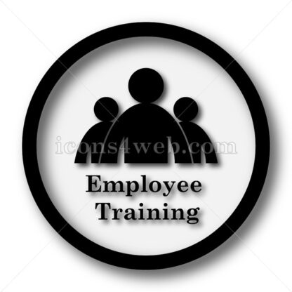Employee training simple icon. Employee training simple button. - Website icons