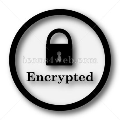Encrypted simple icon. Encrypted simple button. - Website icons