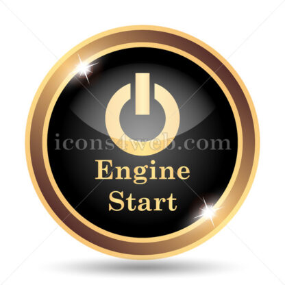 Engine start gold icon. - Website icons