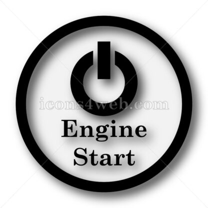 Engine start simple icon. Engine start simple button. - Website icons
