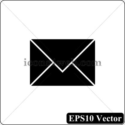 Envelope black icon. EPS10 vector. - Website icons
