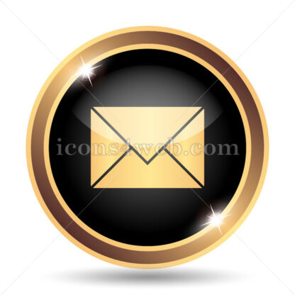 Envelope gold icon. - Website icons