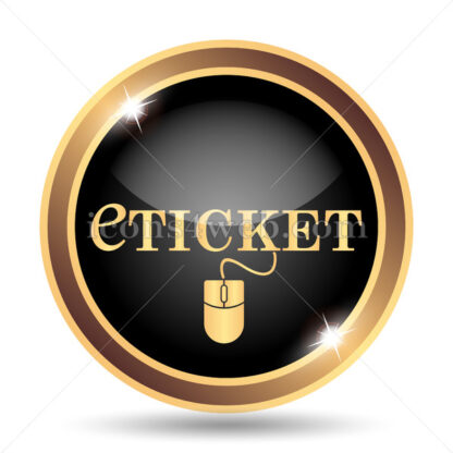 Eticket gold icon. - Website icons