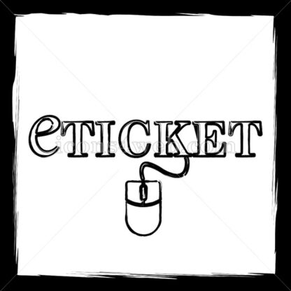 Eticket sketch icon. - Website icons