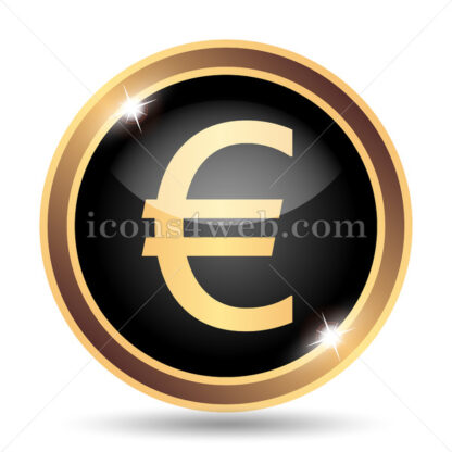 Euro gold icon. - Website icons