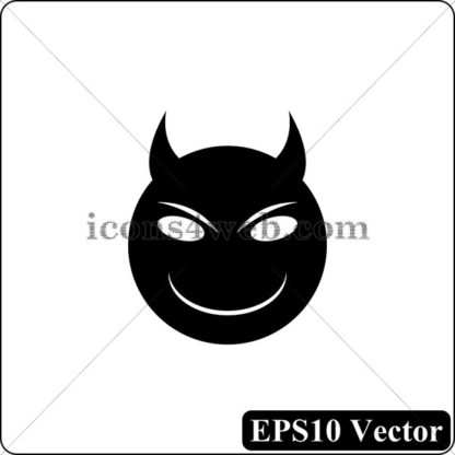 Evil black icon. EPS10 vector. - Website icons