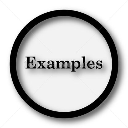 Examples simple icon. Examples simple button. - Website icons