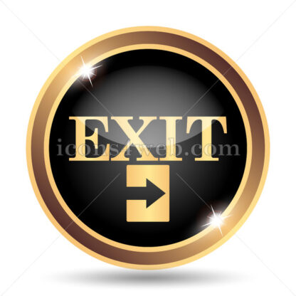 Exit gold icon. - Website icons