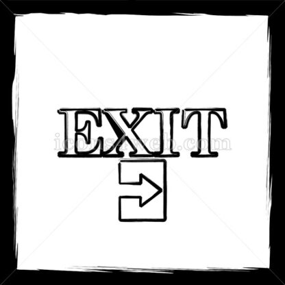 Exit sketch icon. - Website icons