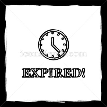 Expired sketch icon. - Website icons