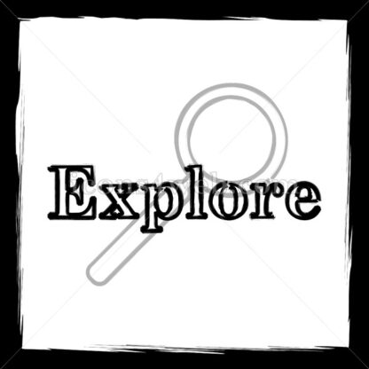 Explore sketch icon. - Website icons