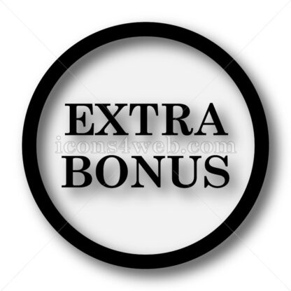 Extra bonus simple icon. Extra bonus simple button. - Website icons