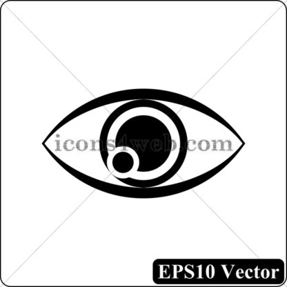 Eye black icon. EPS10 vector. - Website icons