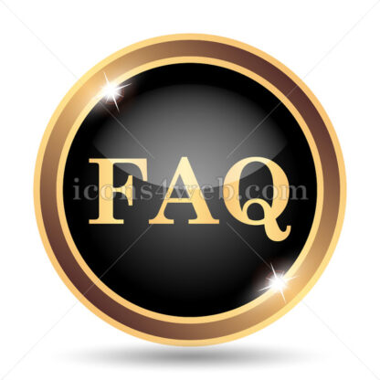 FAQ gold icon. - Website icons