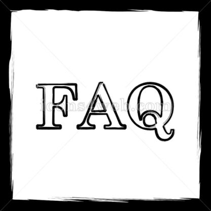 FAQ sketch icon. - Website icons