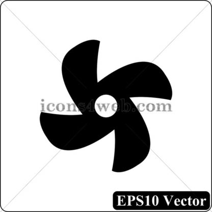 Fan black icon. EPS10 vector. - Website icons