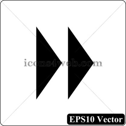 Fast forward sign black icon. EPS10 vector. - Website icons