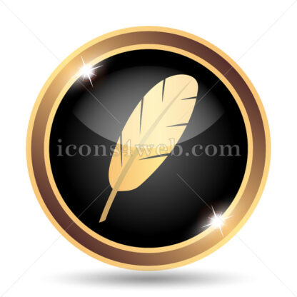 Feather gold icon. - Website icons