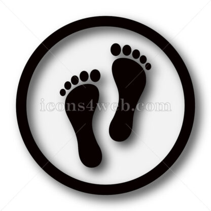 Feet print simple icon. Feet print simple button. - Website icons